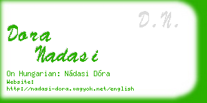 dora nadasi business card